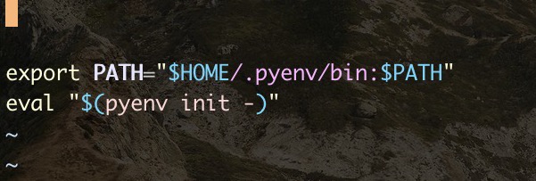pyenvのパスを通すコマンドを.bashrcに書き込む